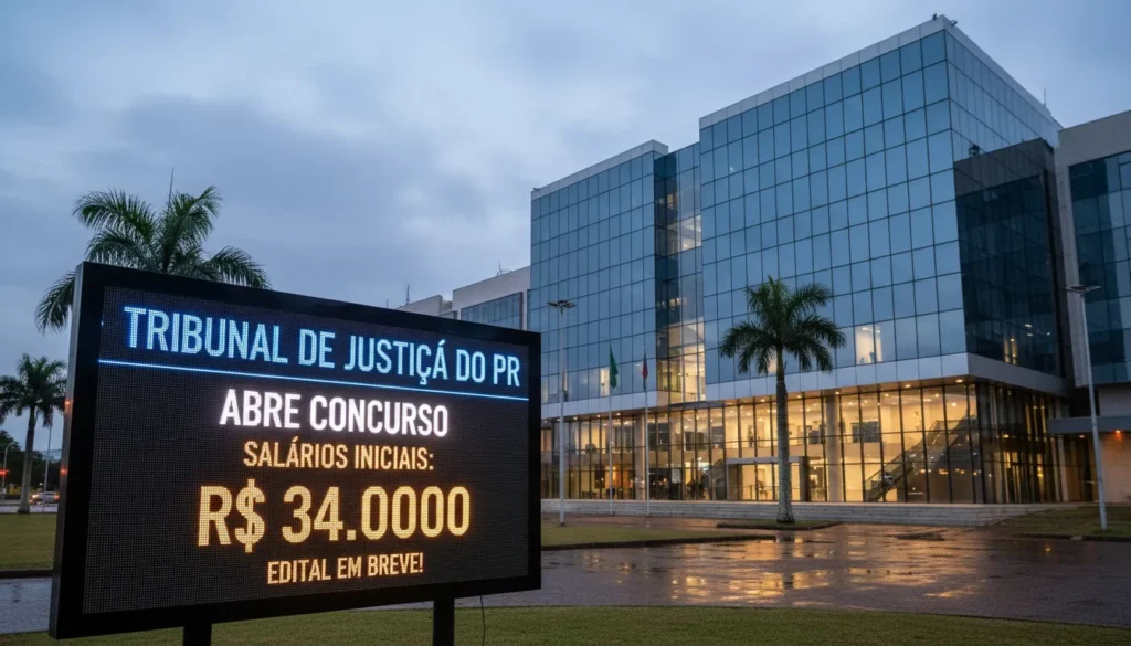 TJPR abre concurso para juiz substituto com 20 vagas e salário inicial atrativo