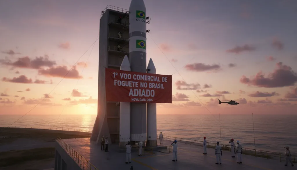 Primeiro lançamento comercial de foguete no Brasil é adiado por falha técnica
