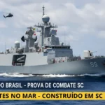 Marinha do Brasil realiza testes no mar com fragata Tamandaré construída em SC