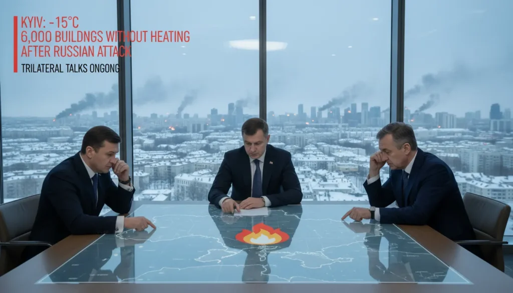 Ataque russo deixa Kyiv sem aquecimento durante negociações de paz em Abu Dhabi