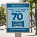 Agência do Trabalho de Pernambuco divulga novas vagas em Petrolina, Salgueiro e Araripina