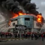 Fire Breaks Out at Shopping Center in Western Tehran, Iran