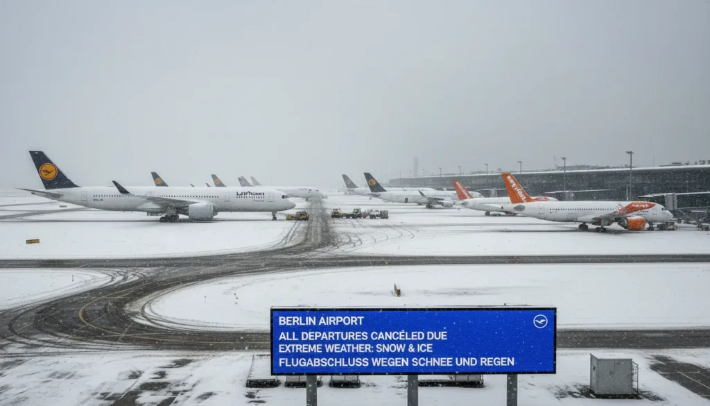 Nevasca paralisa aeroporto de Berlim e afeta voos na capital alemã