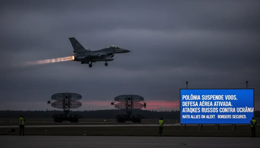 Poland Suspends Flights Near Ukraine Border After Russian Attacks