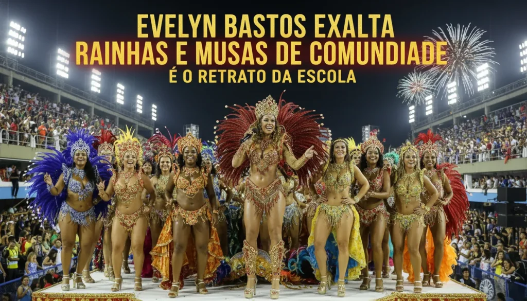 Evelyn Bastos destaca desafios e conquistas como rainha de bateria da Mangueira