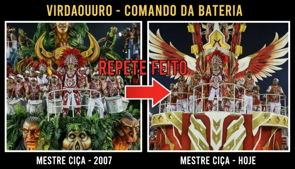 Mestre Ciça retorna à Viradouro e revive momento histórico no carnaval