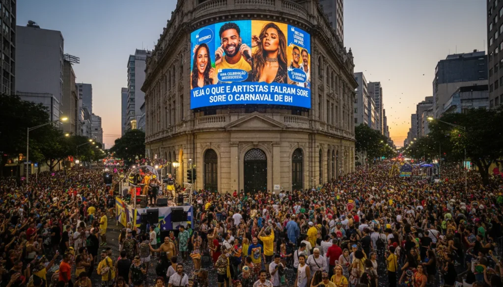 Carnaval de Belo Horizonte 2026 reúne milhões e grandes estrelas da música