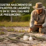 Biólogo resgata ovos de teiú e garante devolução de filhotes à natureza