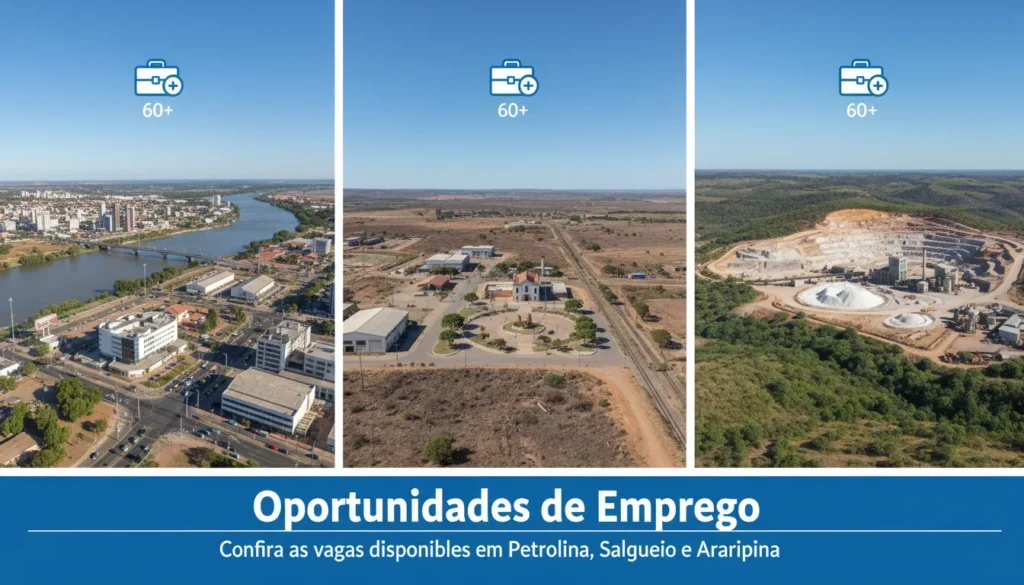 Agência do Trabalho de Pernambuco divulga novas vagas em Petrolina, Salgueiro e Araripina