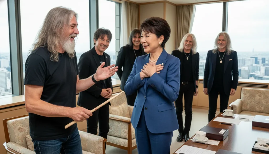 Japanese Prime Minister Sanae Takaichi Welcomes Deep Purple in Tokyo
